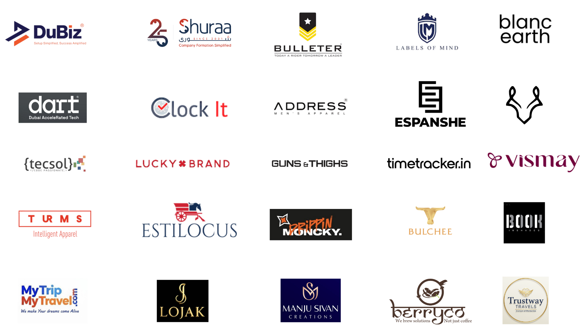 Client logos collage
